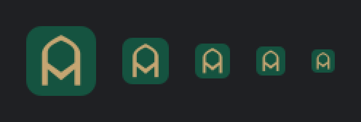 Favicon at 48 down to 16 px on dark